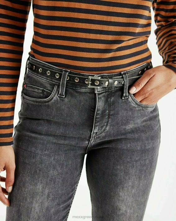 γυναίκες Mexx δερμάτινη ζώνη μαύρη schwarz BR0F452