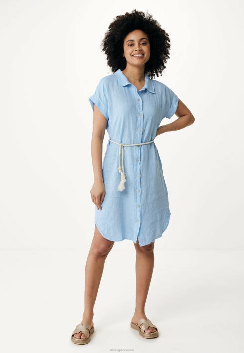 γυναίκες Mexx κουμπί μέσα από καφτάνι μωρό φόρεμα μπλε BR0F115