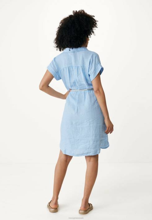 γυναίκες Mexx κουμπί μέσα από καφτάνι μωρό φόρεμα μπλε BR0F115