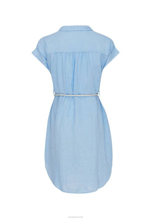 γυναίκες Mexx κουμπί μέσα από καφτάνι μωρό φόρεμα μπλε BR0F115