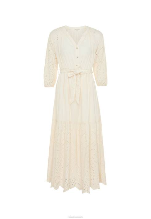 γυναίκες Mexx μάξι φόρεμα κέντημα σε λευκό μπεζ BR0F22
