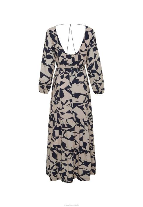 γυναίκες Mexx μακρυμάνικο φόρεμα με λαιμόκοψη μπεζ BR0F65