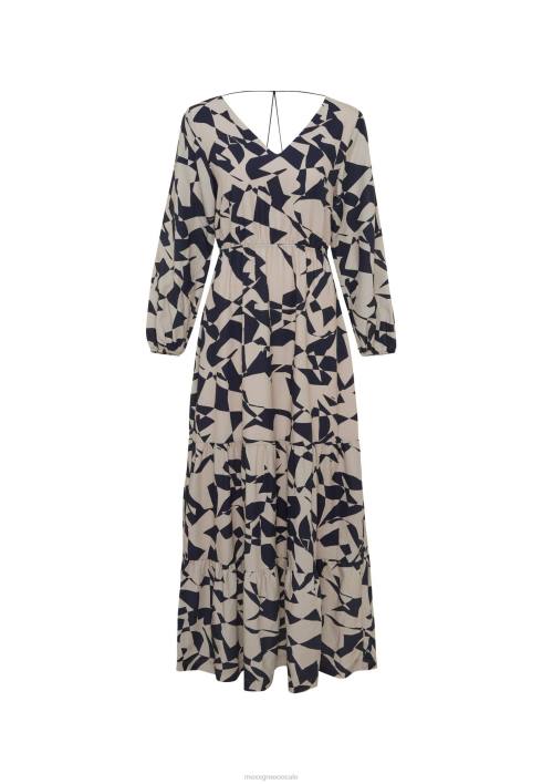 γυναίκες Mexx μακρυμάνικο φόρεμα με λαιμόκοψη μπεζ BR0F65