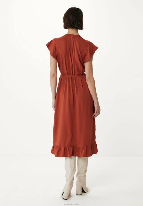 γυναίκες Mexx τυλίξτε φόρεμα τούβλο πορτοκάλι BR0F71