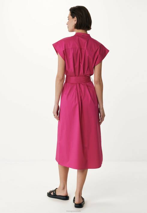 γυναίκες Mexx φόρεμα μπλουζάκι με κουμπιά καυτό ροζ BR0F99