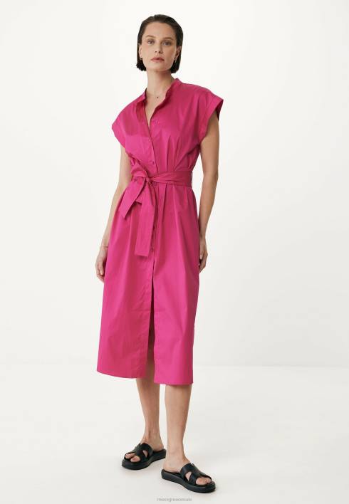 γυναίκες Mexx φόρεμα μπλουζάκι με κουμπιά καυτό ροζ BR0F99