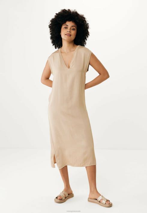 γυναίκες Mexx αμάνικο φόρεμα με λαιμόκοψη σε άμμο μπεζ BR0F9