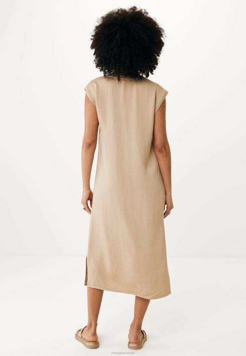 γυναίκες Mexx αμάνικο φόρεμα με λαιμόκοψη σε άμμο μπεζ BR0F9