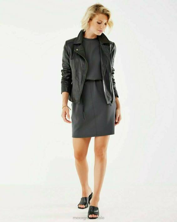 γυναίκες Mexx ζέρσεϊ rib φόρεμα σκούρο γκρί BR0F168