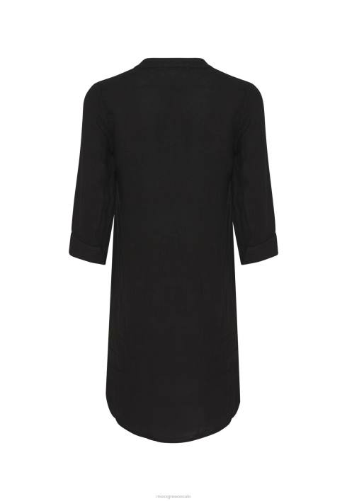 γυναίκες Mexx λινό φόρεμα μαύρο schwarz BR0F39