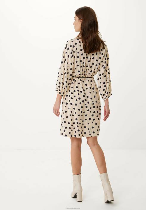 γυναίκες Mexx wrap φόρεμα εκτύπωση ελαφριά άμμος μπεζ BR0F1