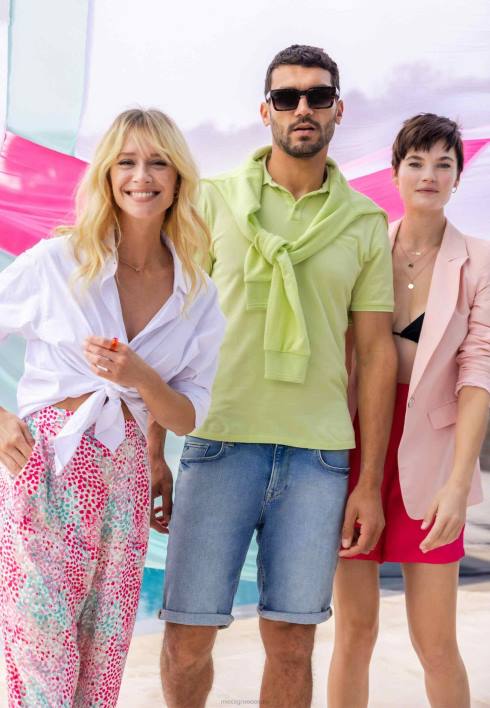 γυναίκες Mexx λινό σακάκι με μονό στήθος ροζ BR0F48