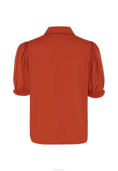 γυναίκες Mexx Τούβλο μπλούζα με 1/2 φουσκωτό μανίκι πορτοκάλι BR0F78