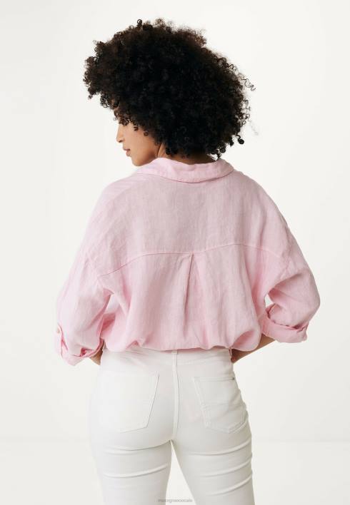 γυναίκες Mexx κουμπί μέσα από μπλούζα ροζ BR0F116