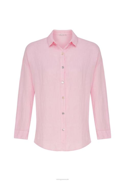 γυναίκες Mexx κουμπί μέσα από μπλούζα ροζ BR0F116