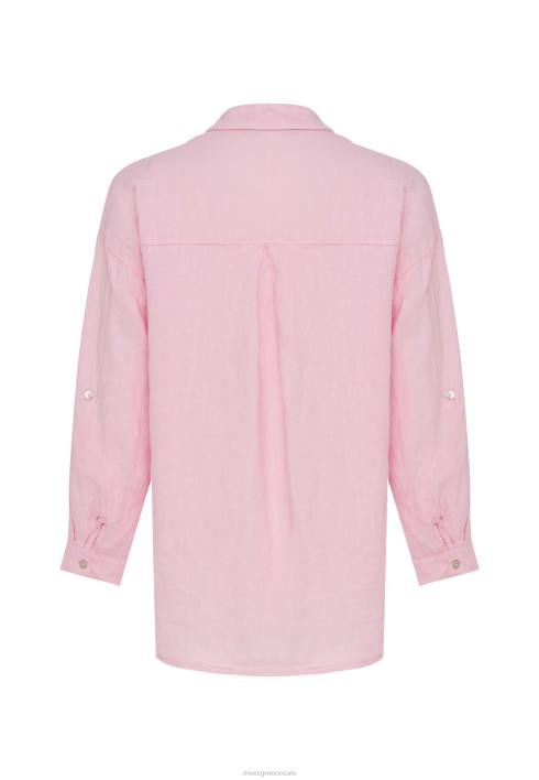 γυναίκες Mexx κουμπί μέσα από μπλούζα ροζ BR0F116