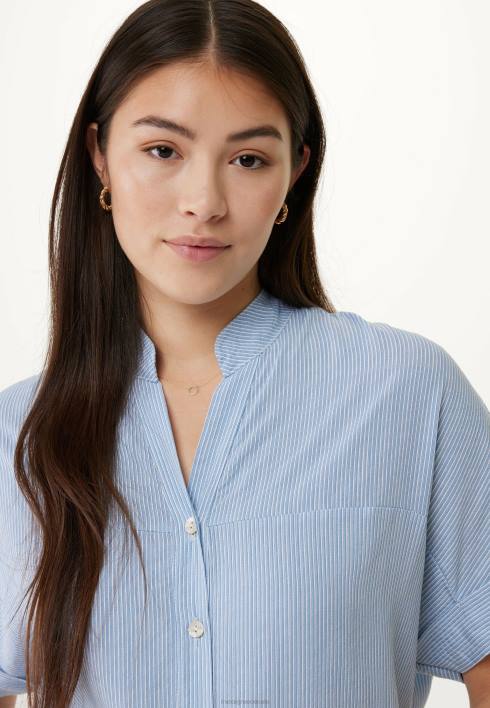 γυναίκες Mexx κοντομάνικη μπλούζα μωρό μπλε BR0F127