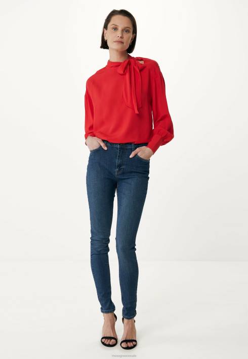 γυναίκες Mexx μακρυμάνικη μπλούζα παπιγιόν το κόκκινο BR0F129