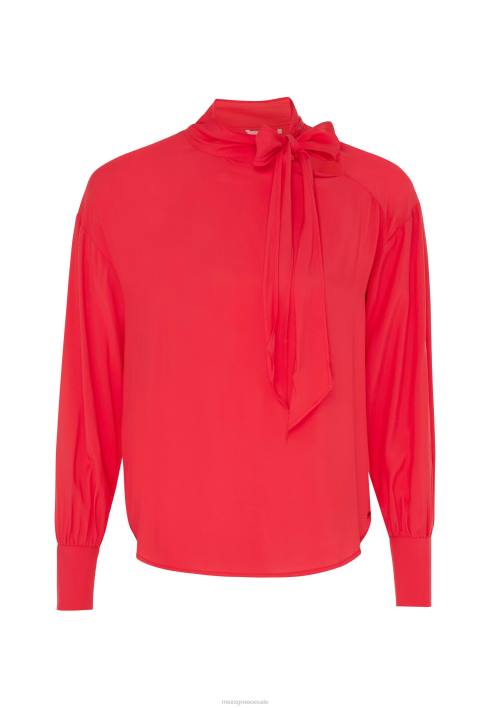 γυναίκες Mexx μακρυμάνικη μπλούζα παπιγιόν το κόκκινο BR0F129