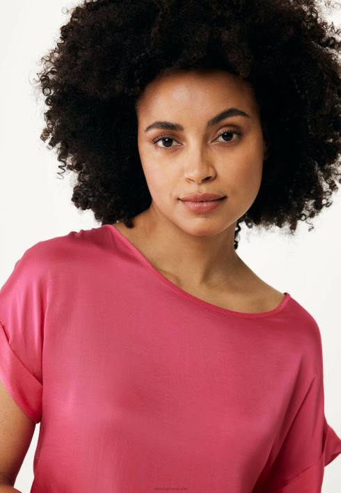 γυναίκες Mexx σατέν μπλούζα ζεστή ροζ BR0F17