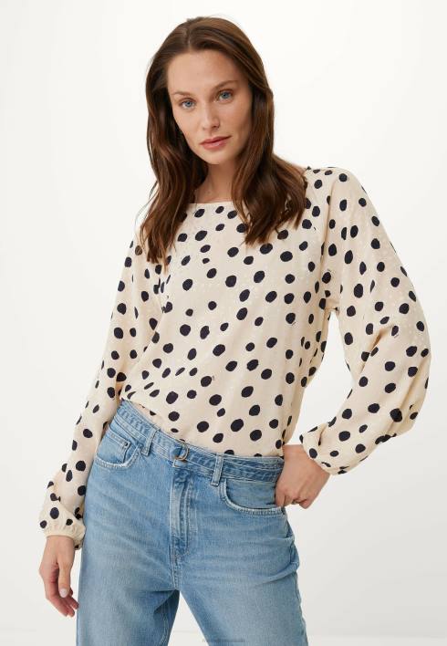 γυναίκες Mexx στάμπα μπλούζας μπεζ BR0F20