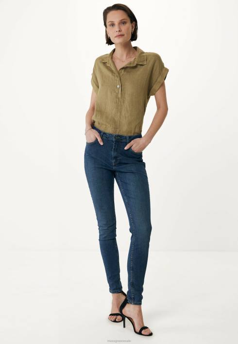 γυναίκες Mexx κοντομάνικη μπλούζα με άμμο καφέ BR0F32