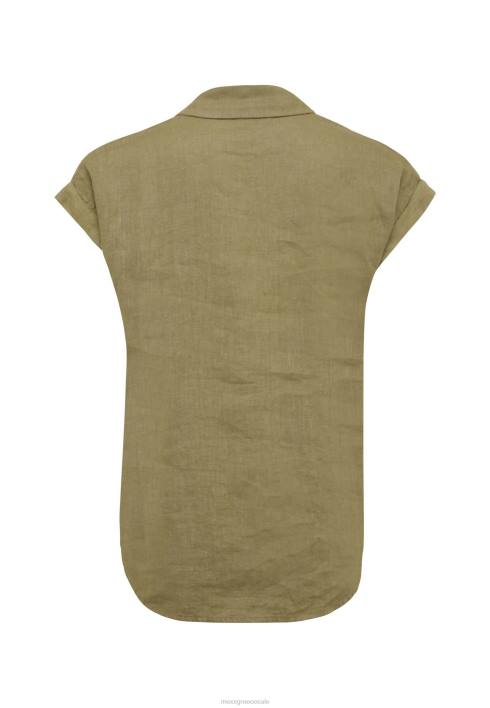 γυναίκες Mexx κοντομάνικη μπλούζα με άμμο καφέ BR0F32