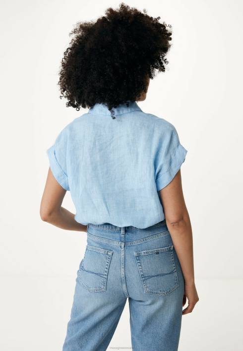 γυναίκες Mexx κοντομάνικη μπλούζα φως μπλε BR0F33