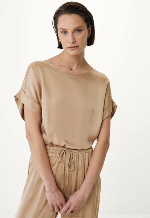 γυναίκες Mexx σατέν μπλούζα άμμος μπεζ BR0F34