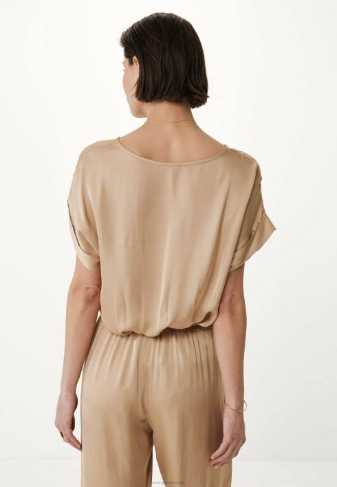 γυναίκες Mexx σατέν μπλούζα άμμος μπεζ BR0F34