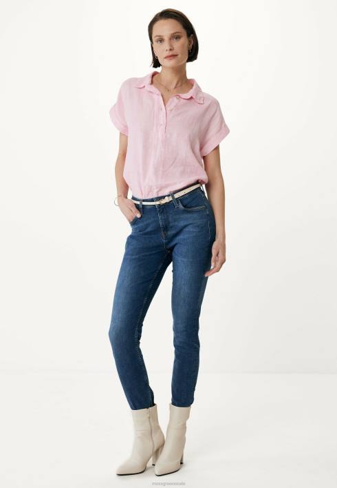 γυναίκες Mexx κοντομάνικη μπλούζα φωτεινή ροζ BR0F36