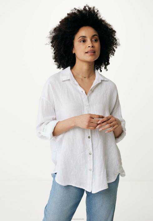 γυναίκες Mexx κουμπί μέσα από μπλούζα άσπρο BR0F53