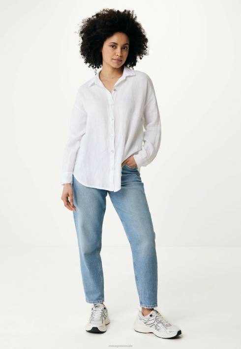 γυναίκες Mexx κουμπί μέσα από μπλούζα άσπρο BR0F53