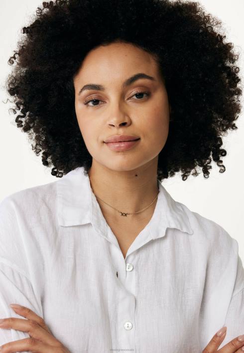 γυναίκες Mexx κουμπί μέσα από μπλούζα άσπρο BR0F53