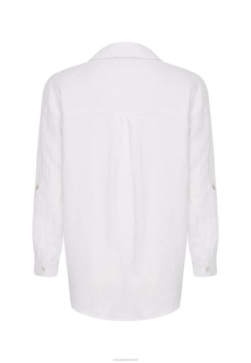 γυναίκες Mexx κουμπί μέσα από μπλούζα άσπρο BR0F53