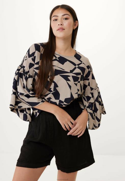 γυναίκες Mexx κοντομάνικη μπλούζα μπεζ BR0F55