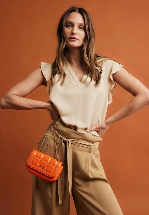 γυναίκες Mexx Μπλούζα με λαιμόκοψη μανίκια πεταλούδα ελαφριά άμμο μπεζ BR0F57