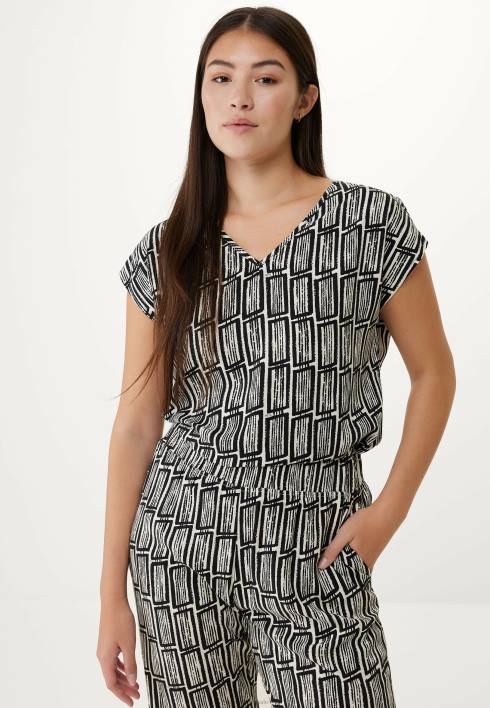 γυναίκες Mexx Εκτύπωση μπλούζας με λαιμόκοψη πολύχρωμο BR0F70