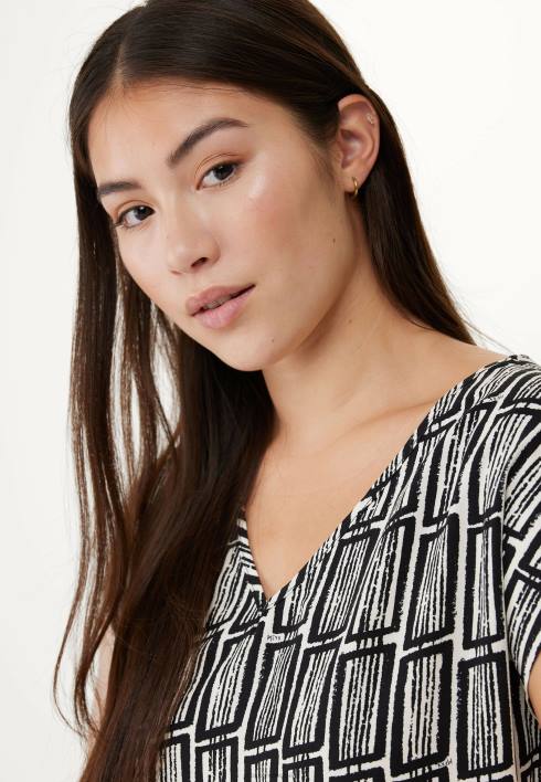 γυναίκες Mexx Εκτύπωση μπλούζας με λαιμόκοψη πολύχρωμο BR0F70