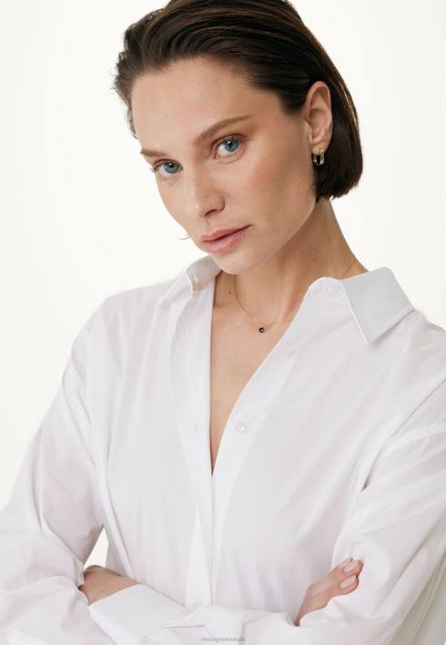 γυναίκες Mexx υπερμεγέθη μπλούζα σε λευκό βαμβάκι BR0F90