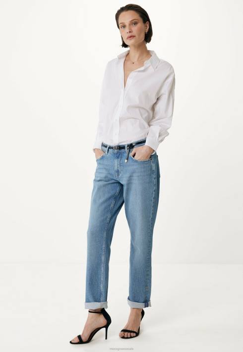 γυναίκες Mexx υπερμεγέθη μπλούζα σε λευκό βαμβάκι BR0F90