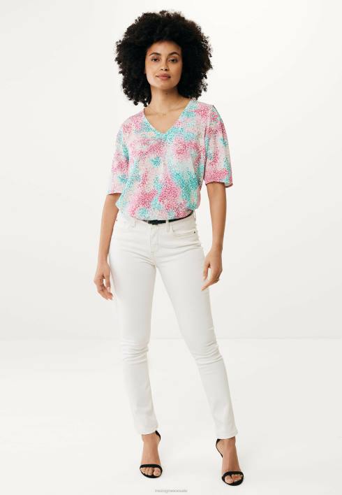 γυναίκες Mexx κοντομάνικη μπλούζα aqua green ροζ BR0F26