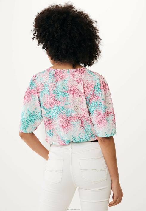 γυναίκες Mexx κοντομάνικη μπλούζα aqua green ροζ BR0F26