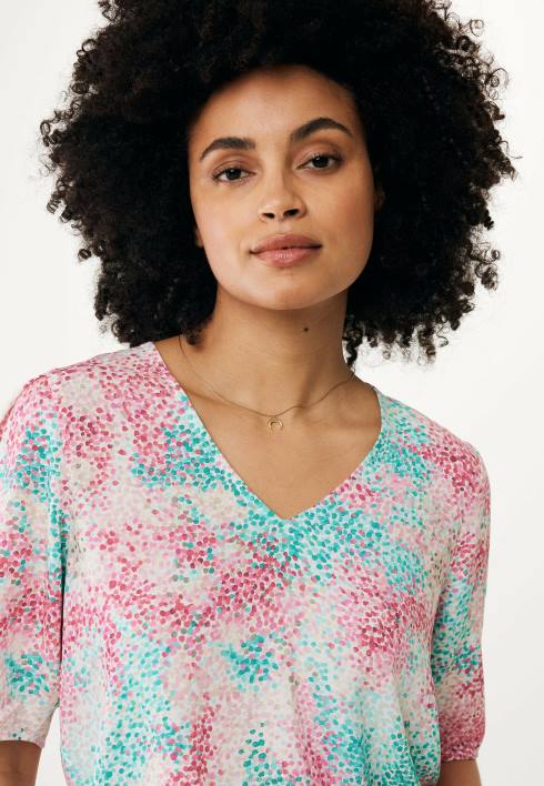 γυναίκες Mexx κοντομάνικη μπλούζα aqua green ροζ BR0F26