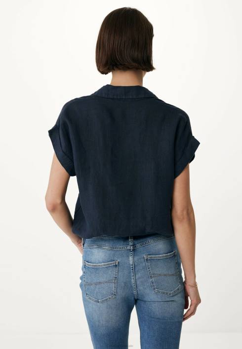 γυναίκες Mexx κοντομάνικη μπλούζα navy μπλε BR0F37