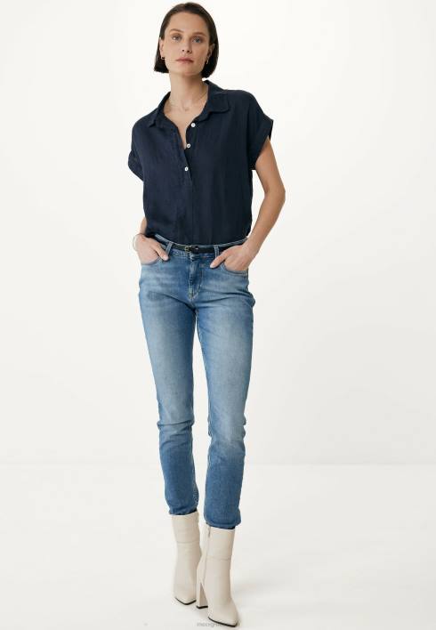 γυναίκες Mexx κοντομάνικη μπλούζα navy μπλε BR0F37