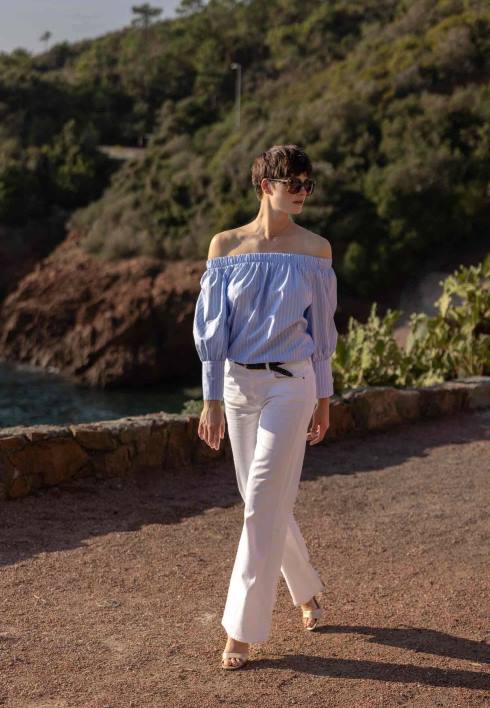 γυναίκες Mexx μπλούζα off shoulder μπλε BR0F96