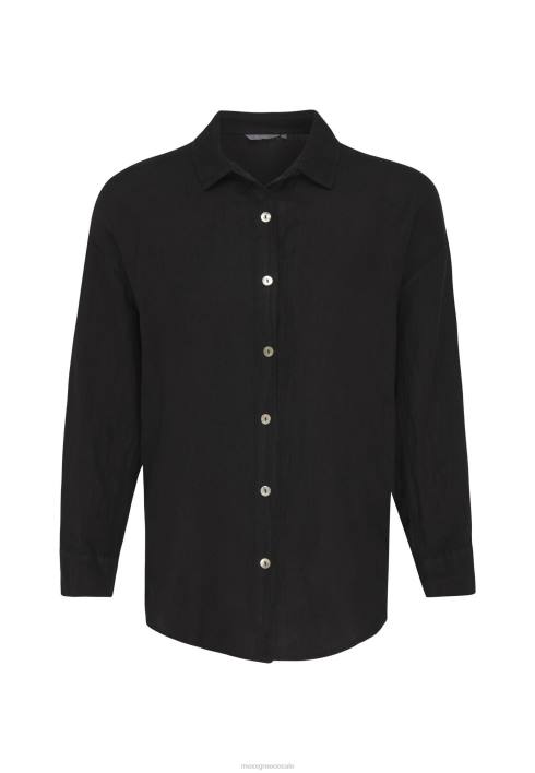 γυναίκες Mexx μαύρη μπλούζα με κουμπί schwarz BR0F117