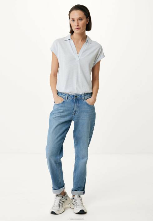 γυναίκες Mexx κοντομάνικο μπλουζάκι πόλο μωρό μπλε BR0F132