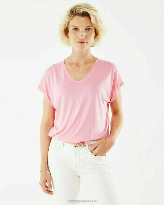 γυναίκες Mexx μπλουζάκι με λαιμόκοψη ροζ BR0F187